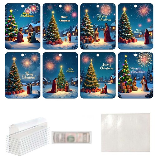 5 Weihnachtsgeldhalter für Bargeld, Weihnachtsgeldhalter als Geschenk, lustige Weihnachtsgeldbörse, Weihnachtsgeldspender mit Weihnachtsmann-Motiv, mit Weihnachtsbaumanhänger zum Aufhängen Image