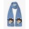 Weicher blauer Damenschal mit Katzen-Print – entzückendes Peekaboo-Kätzchen-Design, gemütliches und süßes Accessoire für Katzenliebhaber