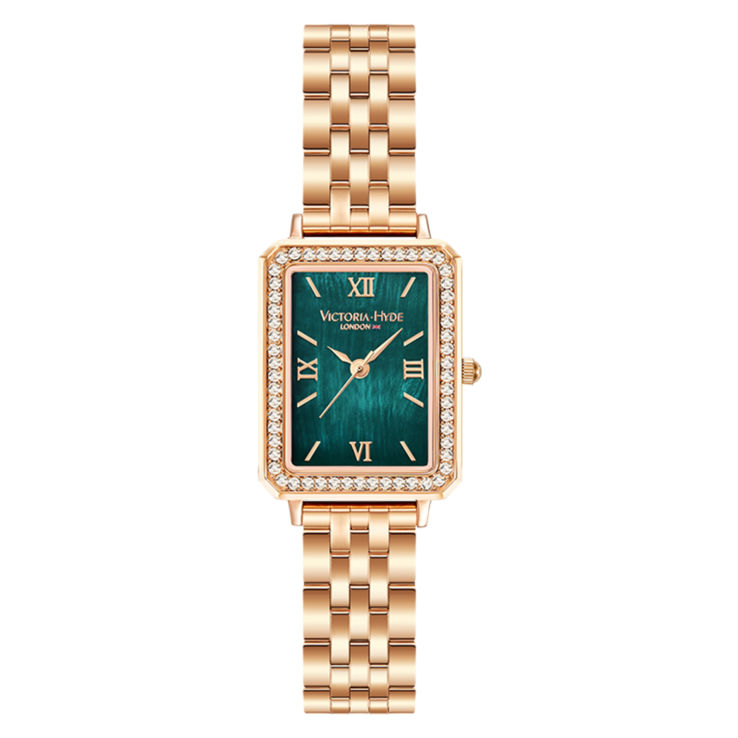 Victoria Hyde London Womens Westminster Rose Gold Green Diamond Detail Ladies Watch material_stainless_steel1 - One Size