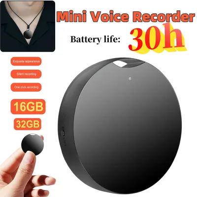 16G 32G Smallest Dictaphone Voice Activated Digital Audio Voice Recorder Micro Recording Device for