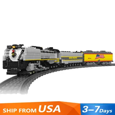 City Trains Technical MOC 12031 Union Pacific 844 Steam Locomotive Train Railway Model 3357PCS