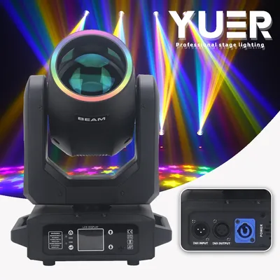 200W LED DJ Party stage Moving head beam effect light 12 gobos LCD display 18 prisms Auto DMX