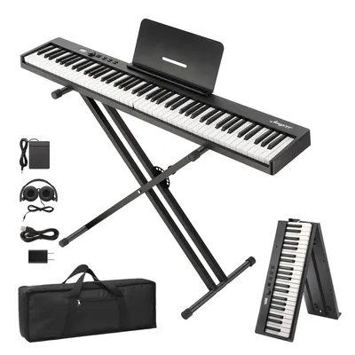 Digital Piano 88-Key Touch-Sensitive Keyboard Full-Size Electronic Piano With a Foldable Keyboard