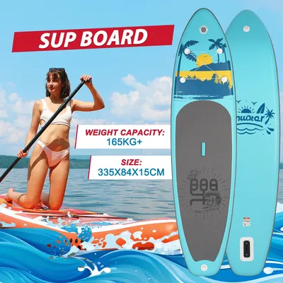 FunWater 11' Sup Board Inflatable Surfboard Stand Up Paddle Board Inflatable Sup PaddleBoard with