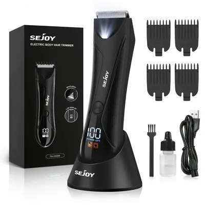 Sejoy 6006 Electric Body Hair Trimmer Hair Clipper for Men Women Men Ball Trimmer for Groin Pubic