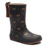 Gummistiefel BISGAARD "fashion", Kinder, Gr. 28, blau (dunkelblau, tulpen), Naturkautschuk, gemustert, klassisch, Schuhe, Regenstiefel, Matsch-Schuh in normaler Weite