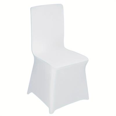 TEMU White Chair Covers Universal Stretch Chair Cover White Chair Covers Ribbon Chair Covers For Parties Wedding And Celebrations Image