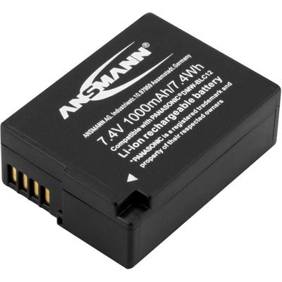 ANSMANN Kamera Akku DMW-BLC12 7,4V 1000 mAh, für Panasonic Lumix G... uvm.