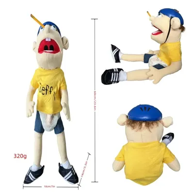 New 60cm Jeffy Hand Puppet Plush Children Soft Doll Talk Show Party Props Christmas Doll Plush Toys