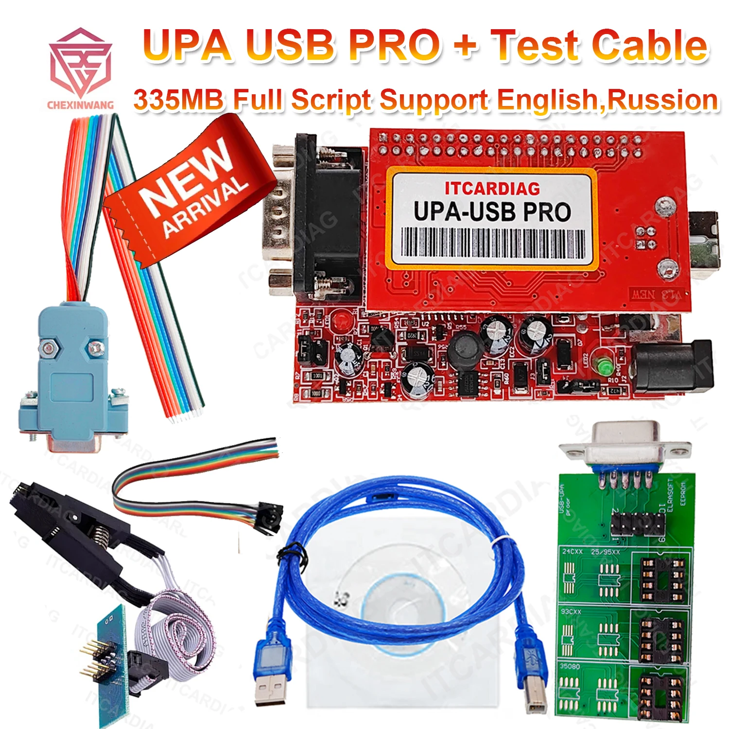 2026 UPA USB PRO V1.3 SN:050D5A5B mit Testkabel, ECU-Chip-Tuning mit 350 MB Full Script Upa USB-Programmierer-Diagnosetool Image