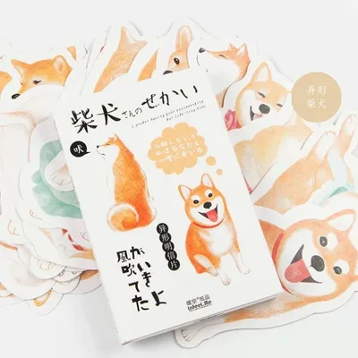 30 Stück/Karte Infeel Mini Happy Shiba Inu Karte Grußkarte Lomo Memo Karte Kinder Geschenk Postkarte