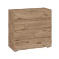 Commode avec 4 tiroirs en effet chêne