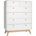 Commode avec 4+2 tiroirs en effet chêne blanc