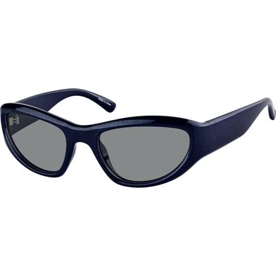 Zenni Vintage Cat-Eye Rx Sunglasses Blue Plastic Full Rim Frame