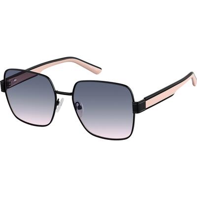 Zenni Women's Oval Sunglasses Black/grey Mixed Full Rim Frame