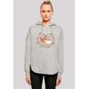 Kapuzenpullover F4NT4STIC "Weihnachten Hippie Santa And Reindeer", Damen, Gr. M, grau, Obermaterial: 100% Baumwolle, casual, oversize, Langarm, Pullover, Premium Qualität, Weihnachts-Kollection