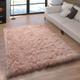 Fellteppich PACO HOME "Playa 960", rosa (rosé), B:120cm H:64mm L:170cm, Polyester, Teppiche, Fellteppich, Kunstfell, Flokati-Optik, Hochflor, weich und flauschig, Uni-Farben
