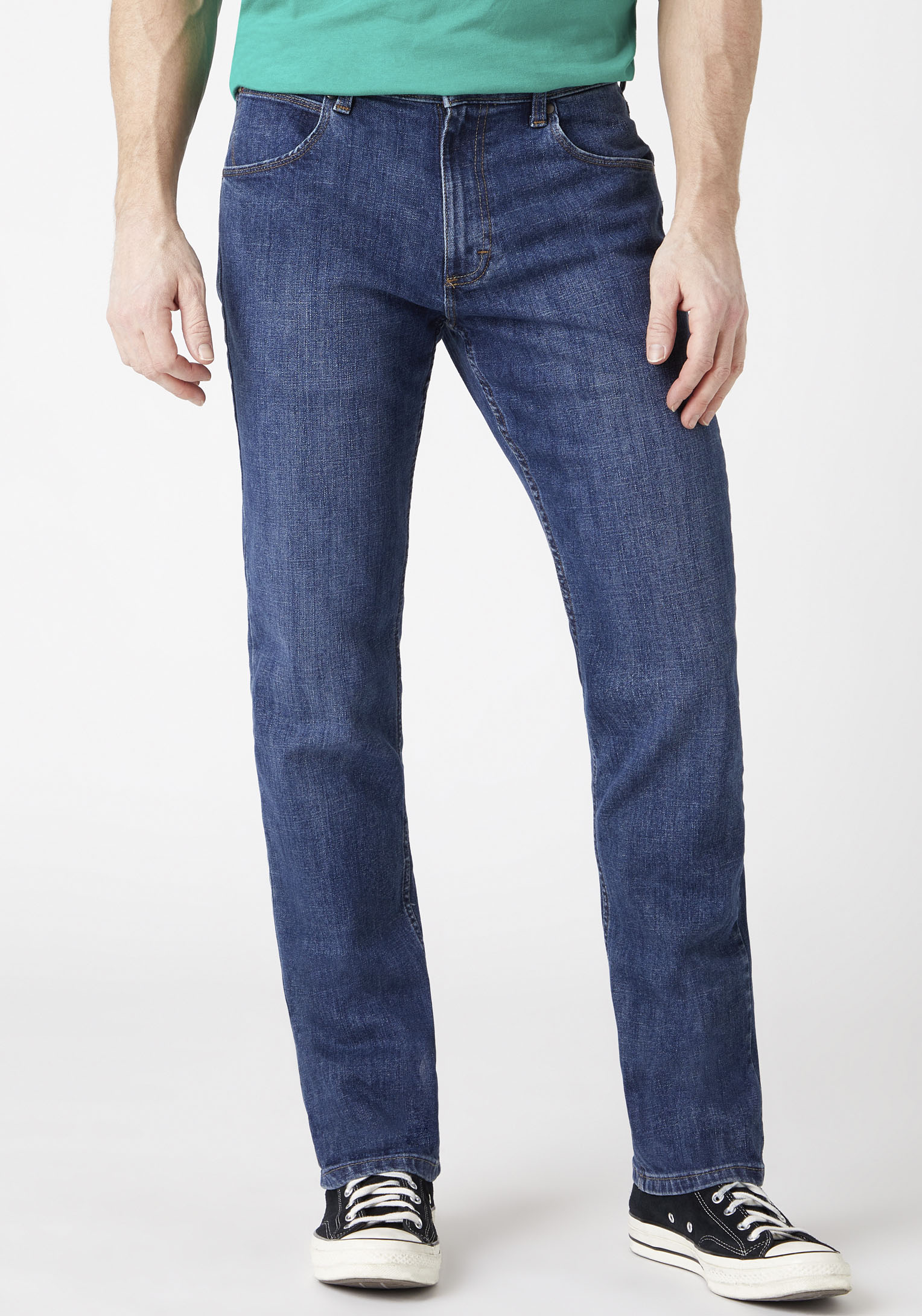 Regular-fit-Jeans WRANGLER "Authentic Regular", Herren, Gr. 34, Länge 30, grau (schwarz, stone), Denim/Jeans, Obermaterial: 98% Baumwolle, 2% Elasthan, regular fit lang, Jeans, Topseller