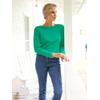 Strickpullover "Pullover", Damen, Gr. 44, grün, 100% Baumwolle, B.C. BEST CONNECTIONS BY HEINE, unifarben, Langarm, Pullover