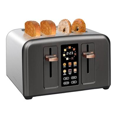 Toaster 4 Slice, Stainless Toaster LCD Display &Touch Buttons, 6 Bread Selection, 7 Shade Settings
