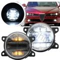 2PC LED DRL fendinebbia per Alfa Romeo 156 159 Spider 939 Brera Giulia Stelvio Fiat Ducato gruppo indicatori di direzione di guida anteriore
