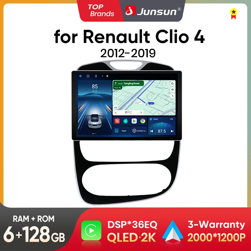 Junsun X7 PRO 11.5 "2K AI Voce Wireless CarPlay Android Auto Autoradio per Renault Clio 4 ZOE 2012-2019 Multimedia autoradio