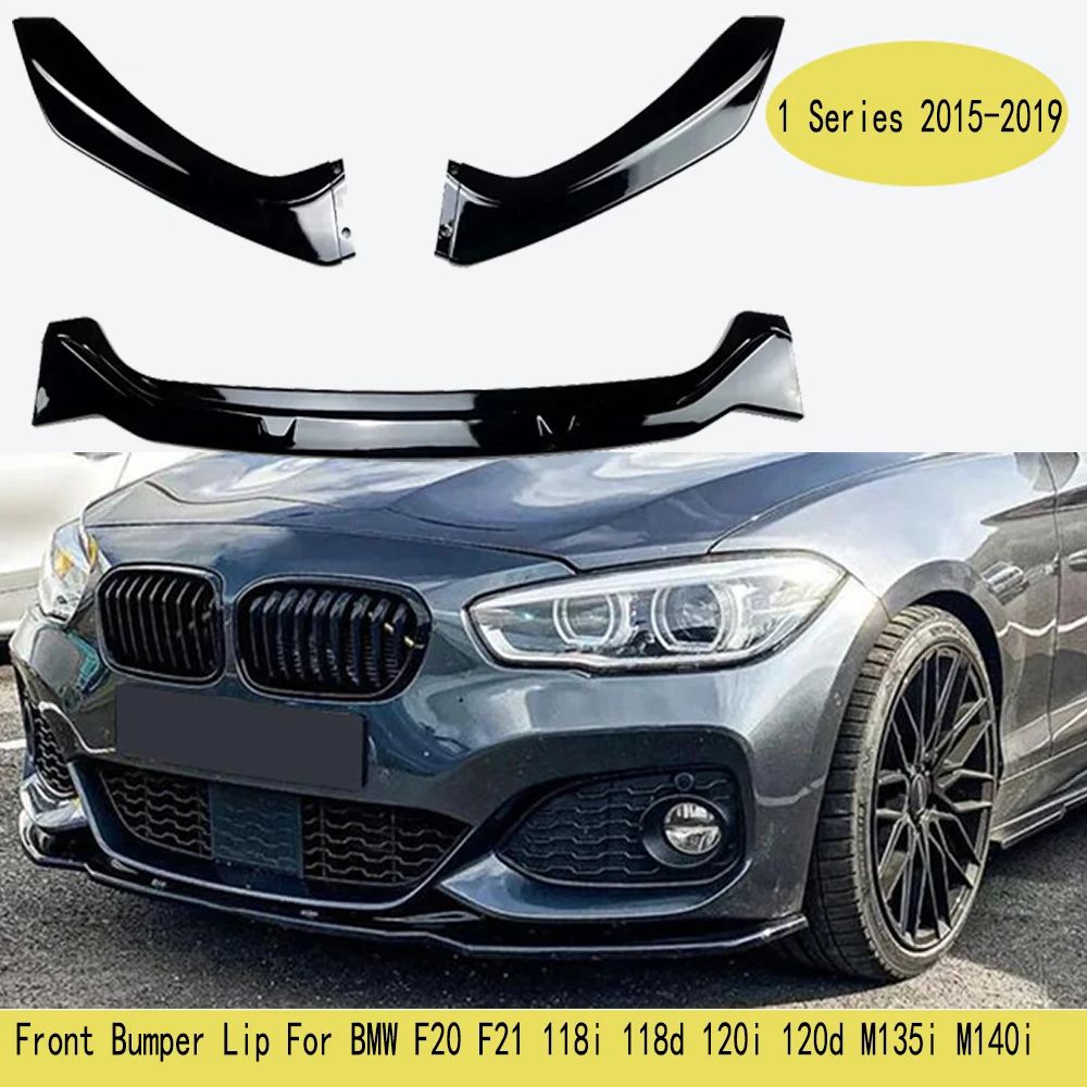 Per BMW F20 F21 Maxton Style paraurti anteriore Lip Splitter Spoiler 1 serie 118i 118d 120i 120d M135i M140i M-Pack 2015-2019 Tuning
