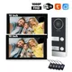 Videocitofono Wifi da 10 pollici Tuya Smart Videocitofono 2 monitor touch Telecamera per campanello wireless HD 1080P per 2,3,4 appartamenti