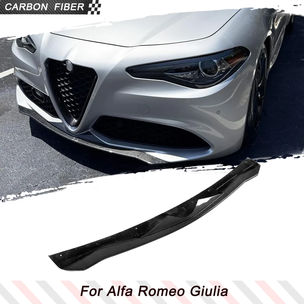 Auto Paraurti Anteriore Labbro Mento Splitter Grembiule Cupwings per Alfa Romeo Giulia Base Berlina/Sport 4 Porte 2015-2020 In Fibra di Carbonio