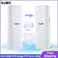 KuWFi 5.8Ghz Ponte CPE esterno 450Mbps Wireless WiFi AP Modalità ripetitore Copertura WiFi Punto a punto Fino a 3KM 14dBi Antenna IP65