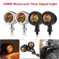 Indicatore di direzione per moto per Cafe Racer Indicatore per moto Indicatore di direzione per moto a filo singolo in metallo retrò universale 12v