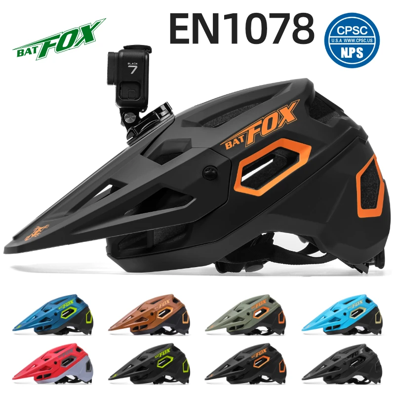 BATFOX Casco da strada MTB Casco da ciclismo Casco da bici Berretto di sicurezza Attrezzature sportive Uomo Donna Caschi da bicicletta MTB modellati integralmente