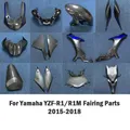 Per Yamaha YZF 1000 YZF R1 2015-2018 carenatura carrozzeria ABS componenti blu carbonio stampaggio ad iniezione parti in plastica corpo Cowl ABS