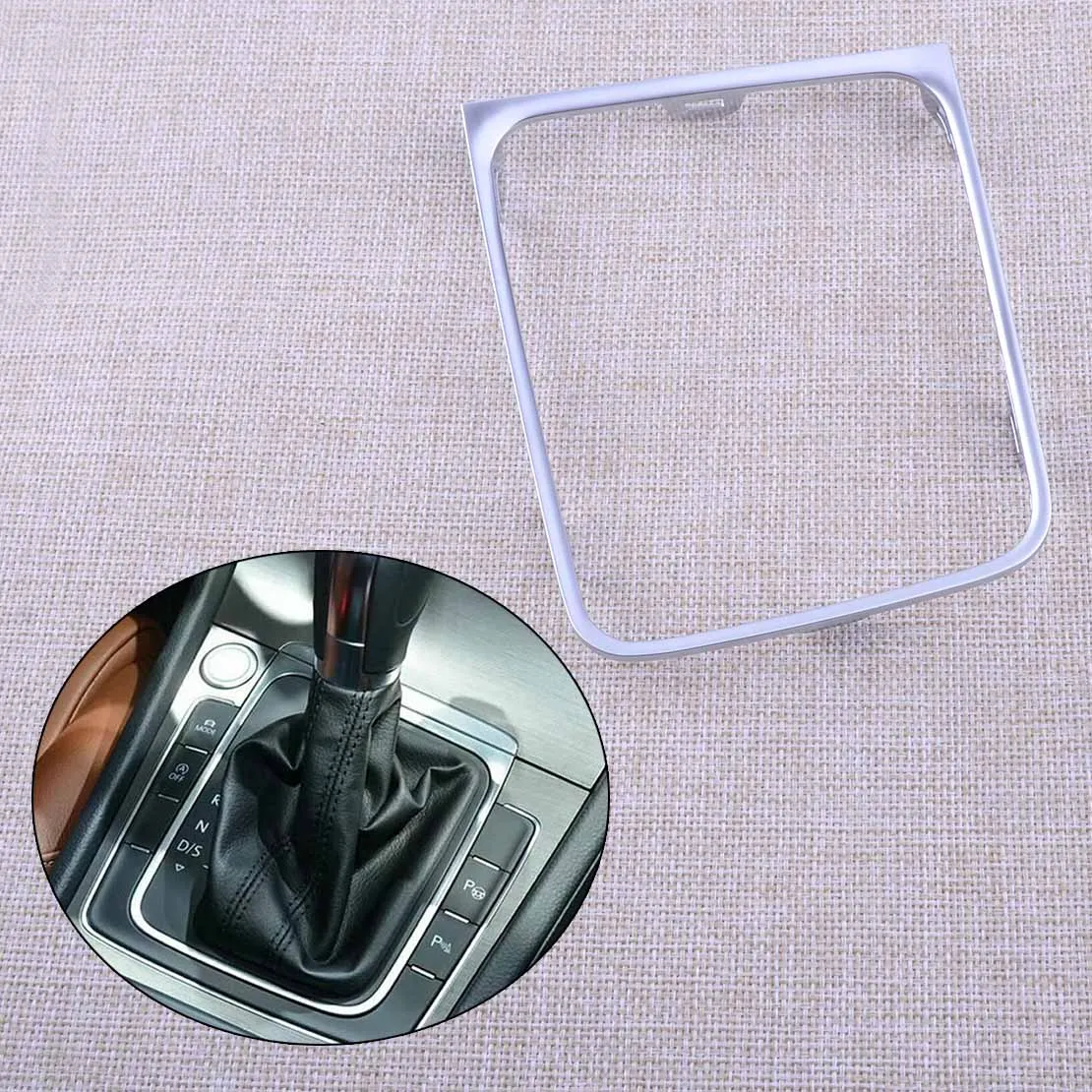 Cornice di copertura del rivestimento della Base del pomello del cambio automatico per auto in plastica argento adatta per VW Golf 7 7.5 MK7 MK7.5 GTI guida a sinistra