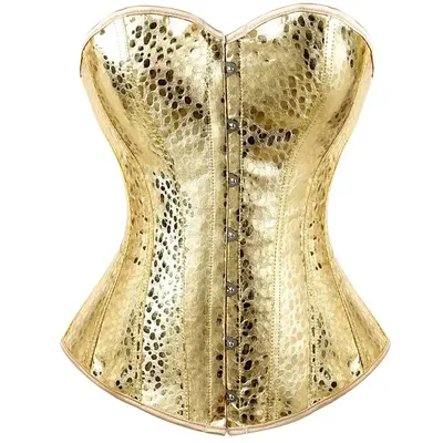 Steampunk Korsett Frauen Über brust Korsett Kunstleder Busiter Taille Cincher Top plus Größe Image