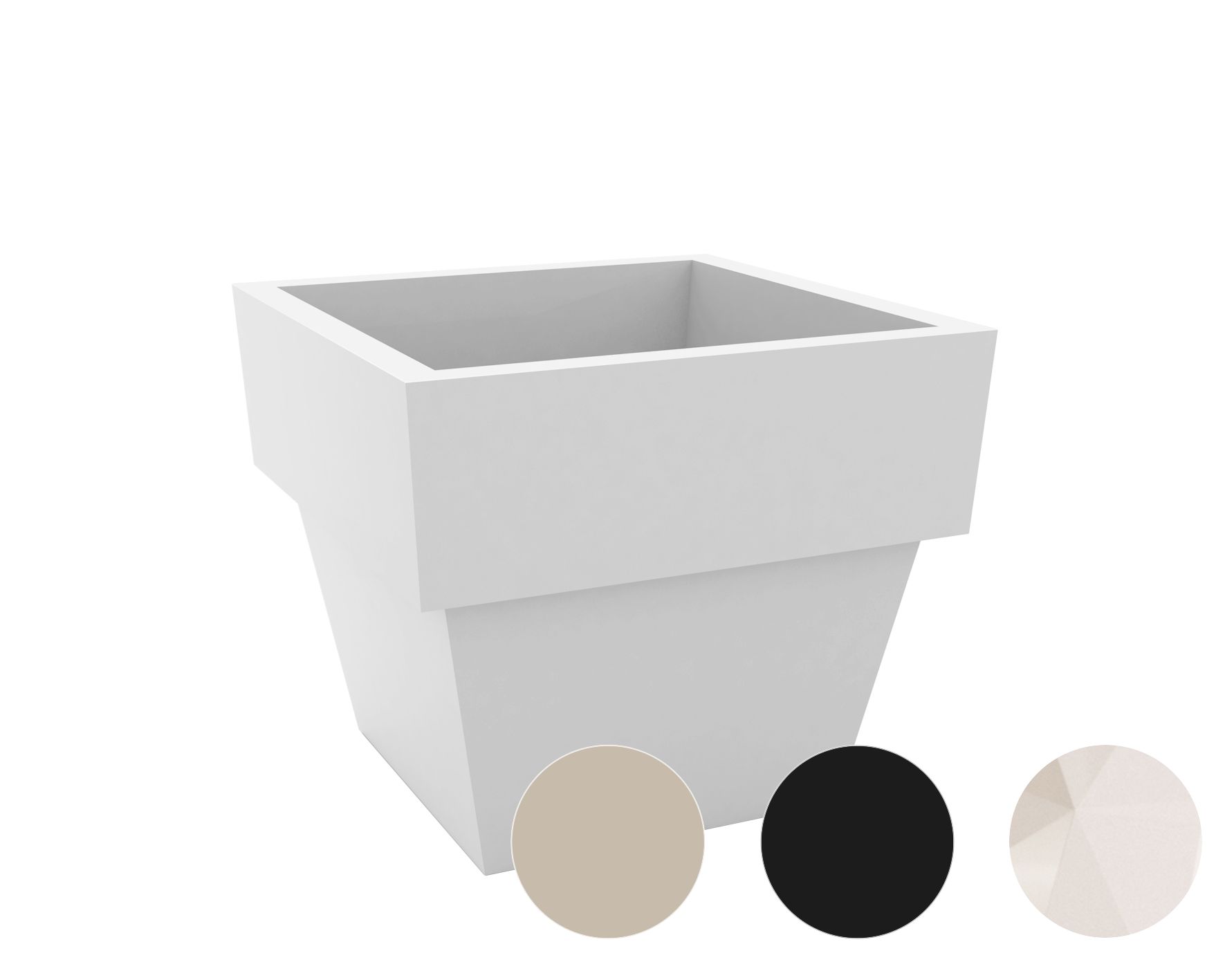 Vondom »VASO» Cuadrado Outdoor Pflanzengefäß 30x30 cm / White / Basic Matt Image