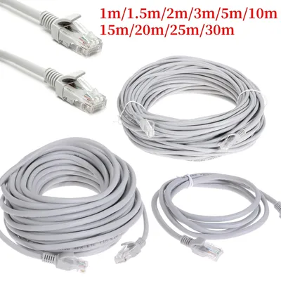 1-30m Router Computer Ethernet Cable High Speed LAN Cord with RJ-45 Connector Internet Network Patch