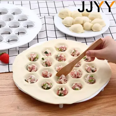 JJYY 19 Holes Dumpling Maker Dough Press Ravioli Making Mould Dumpling Mold DIY Maker Dumpling