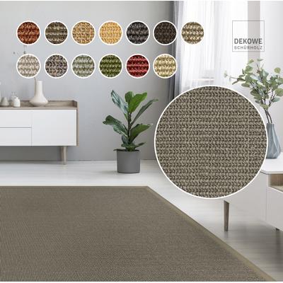 Sisalteppich DEKOWE "Mara S2 mit Bordüre", silber (silberfarben), B:80cm H:5mm L:150cm, Sisal, Teppiche, Flachgewebe, Material: 100% Sisal, Wohnzimmer, Kundenliebling Image