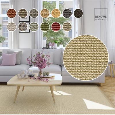 Sisalteppich DEKOWE "Mara S2 mit Bordüre", beige (champagner), B:200cm H:5mm L:290cm, Sisal, Teppiche, Flachgewebe, Material: 100% Sisal, Wohnzimmer, Kundenliebling Image