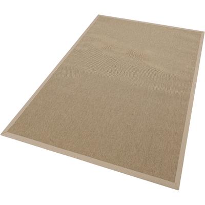 Teppich DEKOWE "Naturino Rips", beige (natur), B:80cm H:7mm L:150cm, Kunstfaser, Teppiche, Flachgewebe, Sisal-Optik, mit Bordüre, In- und Outdoor geeignet Image