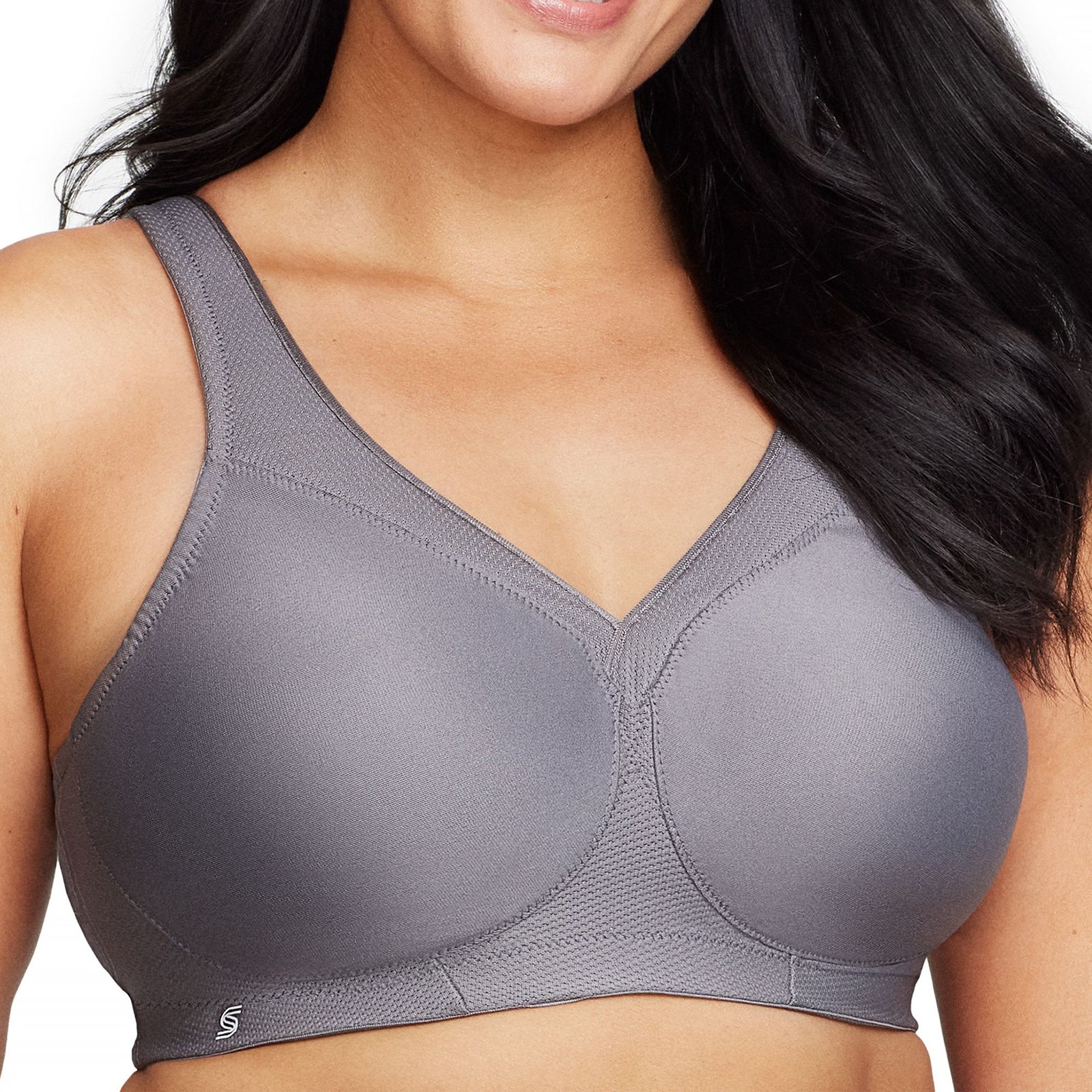 Glamorise MagicLift Seamless Sports Bra (Size 50-D) Grey, Polyester