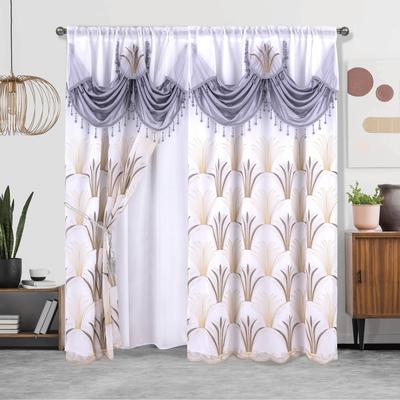 TEMU 1pc, Embroidery Curtain, Suitable For Decoration, Curtain, 52x84in