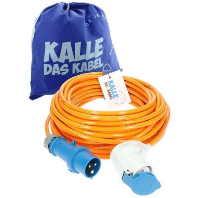 Kalle Verlängerungskabel cee 230V 16A 2,5mm² Winkel Kompakt Extreme Signal Orange IP44 25 Meter Image