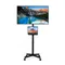 Mobile TV Stand on Wheels, Height & Tilt Adjustable, with Media Shelf for 23-60" LED/LCD/OLED TVs,