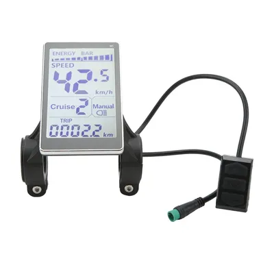 Scooter LCD Display Waterproof 24V 36V 48V 60V Sturdy and Wear Proof Electric LCD Display ABS for