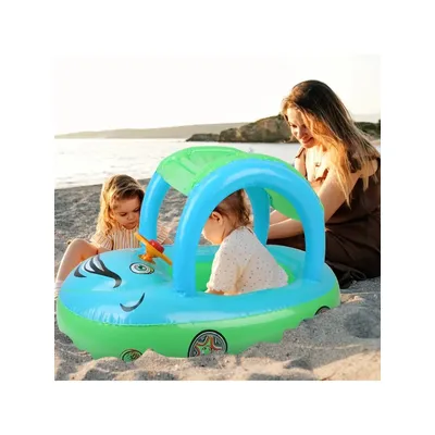 Inflatable swimming pool for babies and toddlers with sun protection