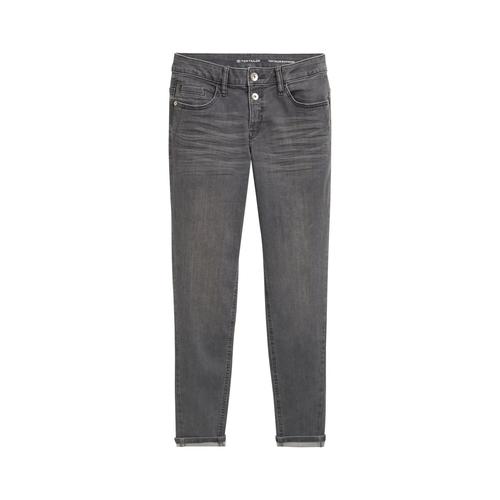 TOM TAILOR Damen Boyfriend Jeans, grau, Uni, Gr. 30/32