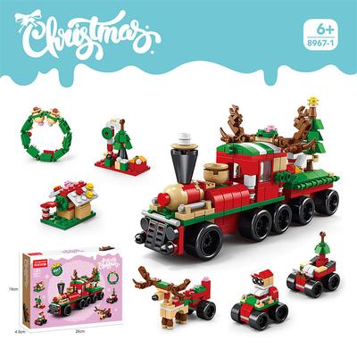 Christmas Building Blocks Sets Building Brickheadz Kit Santa/Reindeer/Snowman/Gingerbread Man Blocks Bricks Set Christmas Decorations and Gifts for Kids Boys Girls Adult