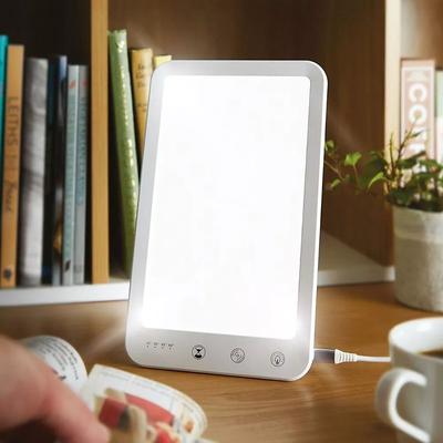 SAD Lamp UV-Free Light Therapy Lamp Portable Natural Sunlight Lamp LED Light with 3 Color Temperature Adjustable Brightness Level Timer Memory Function